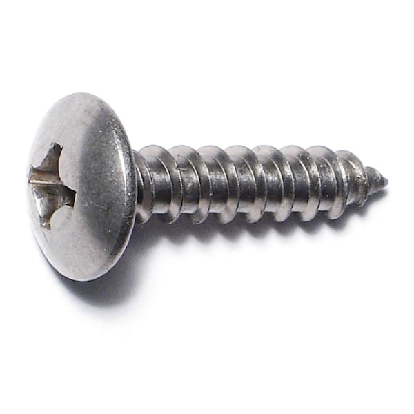 Midwest Fastener Sheet Metal Screw, #12 x 1 in, 18-8 Stainless Steel Truss Head Phillips Drive, 12 PK 33968 - main
